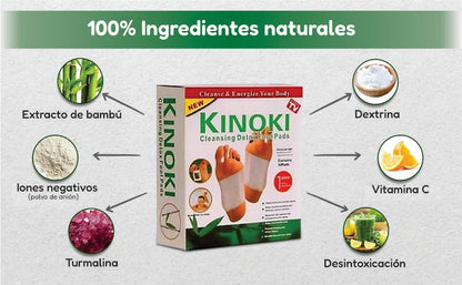 Parches Desintoxicantes Kinoki® -Caja x 10und- INGREDIENTES 100% NATURALES