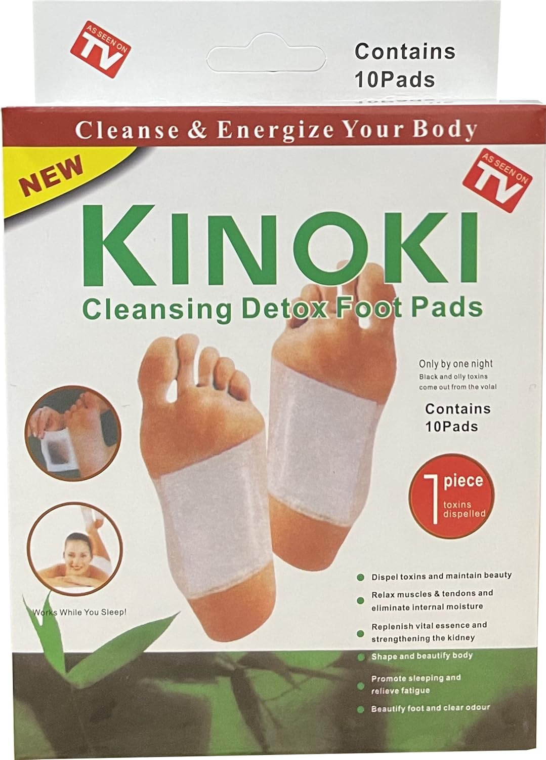 Parches Desintoxicantes Kinoki® -Caja x 10und- INGREDIENTES 100% NATURALES